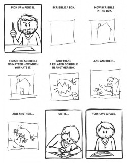 adrianalikestea:  &ldquo;Get Started Already&rdquo; by Mark Luetke Read the rest of the comic here: http://www.makingcomics.com/2014/01/18/get-started-already/ Soo much truth in this!!  You learn to make comics by making comics! Check the rest of Mark’s