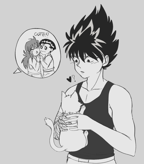 sidekcks: because @cthulhusrightarm and @kapane-luyeshu had a time talking about hiei with a cat nam