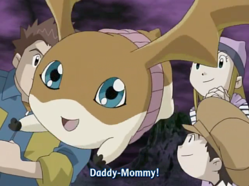 jogress:  adorable digi-family has no time for the gender binary
