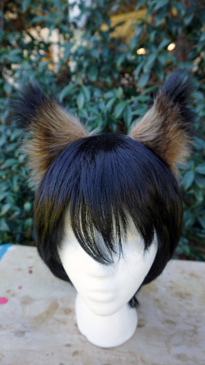  Cat/Fox Headband Ears Brown wolf ears with black tips, a very popular combo recently. ♥ See somethi