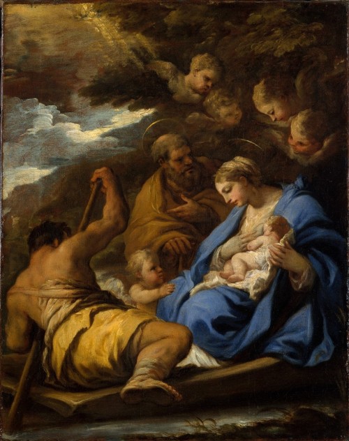 artist-luca-giordano: The Flight into Egypt, 1701, Luca Giordano