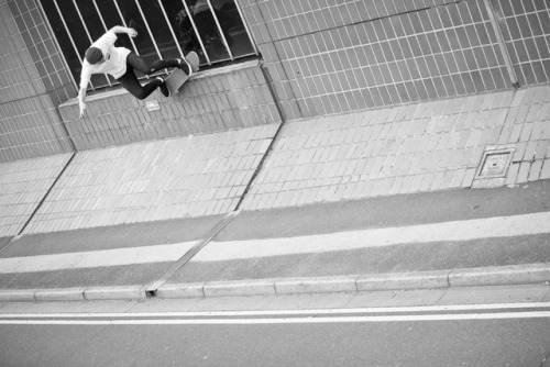 sidewalkmag:Joe O'Donnell slappy feeble grind, York. Photo: Chris Johnson.