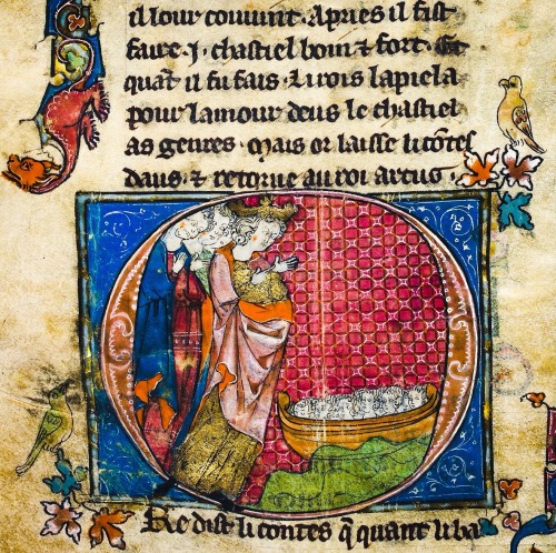 nihtegale:King Arthur sets infants adrift in a boat, 1310