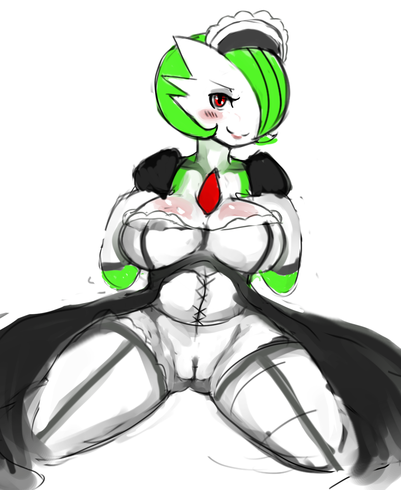 a pic of a gardie in a maid outfit requested by a friend.