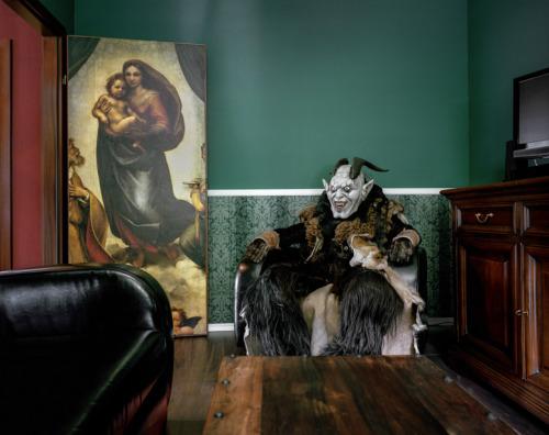 unexplained-events:  Just the two of us Photographer Klaus Pichler takes pictures of Australian Cosplayers in their homes against the backdrop of their everyday lives. He says that the unknown identities and mundane activities give this project a very