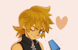 finndraws:  little summer roxas w/ some ice cream bc the heat is killing me ;;full size img here 