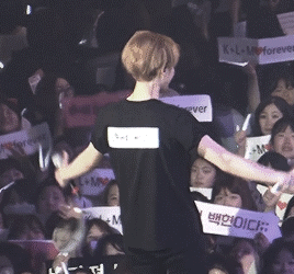 luhtella:Baby baek wants to hug all the fans