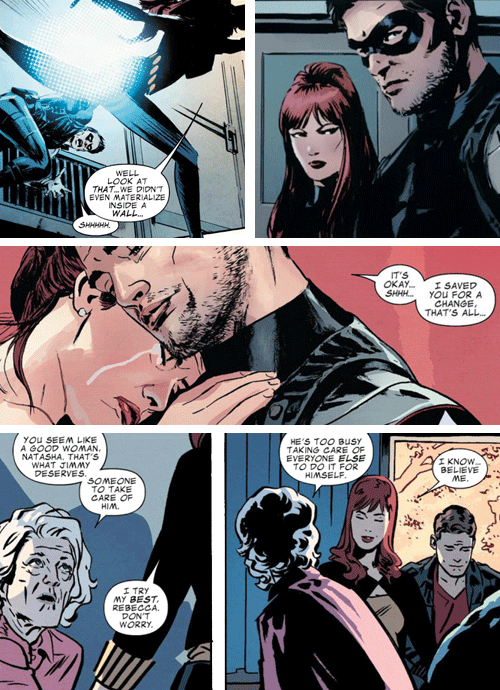 cesperanza:scratchthemaven:James “Bucky” Barnes (Winter Soldier) and Natasha Romanoff (Black Widow)N