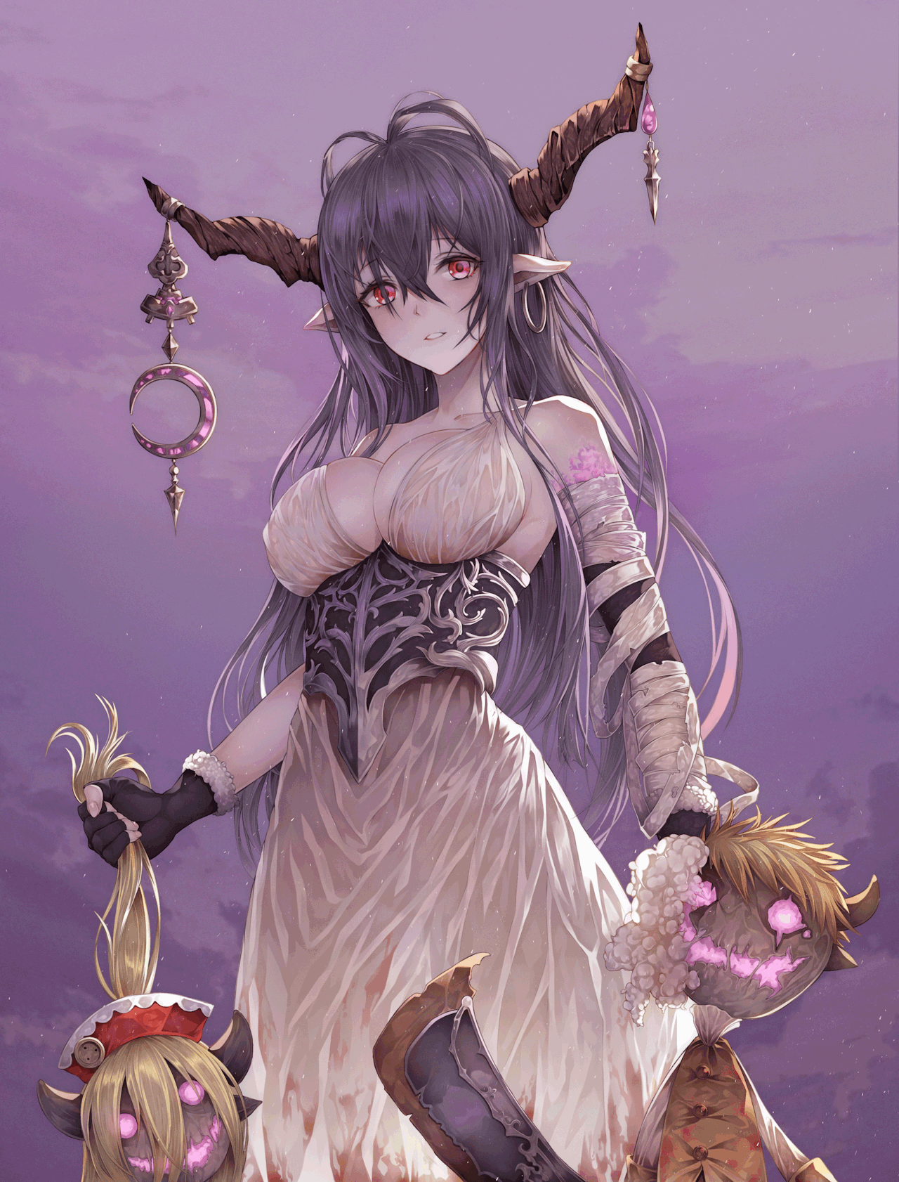 rarts:  Demon girl Danua: Granblue Fantasy mobile game art  [Artist: Myless]  