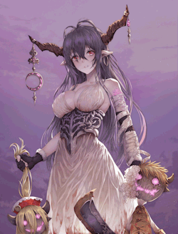 Rarts:  Demon Girl Danua: Granblue Fantasy Mobile Game Art  [Artist: Myless]  