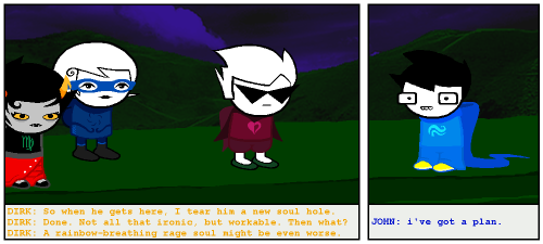 meowmeowmeow83: beat-bro: FAKE Potential Homestuck ending #2: soul-bustin’ makes me feel good.