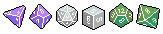 lgbtqaesthetic:  dungeonfemme:  I made some tiny pixel polyhedral die pride banners