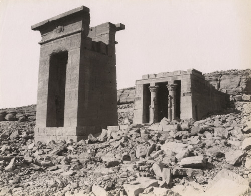 View of Temple of Isis of Dendur, Nubia, photograph by Pascal Sébah, 1880