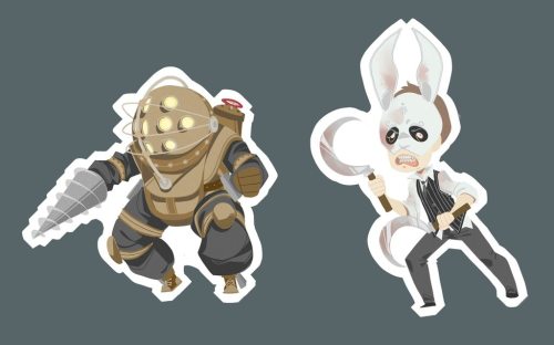 zomimi: I made some bioshock stickers for my boyfriend for his Birthday (: ift.tt/1X2HAuN