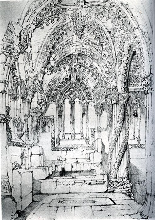 artist-john-ruskin: Roslin Chapel, 1838, John Ruskin