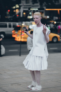 stylelikeu:  Shaun Ross is helping to redefine beauty, because is not about looking like a mass-manufactured Barbie/Ken, it’s about being your own fucking person and owning who you are. x Elisa + Lily