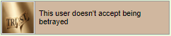 user-boxer:   This user doesn’t accept being betrayed  Requested by: @rasshomonz
