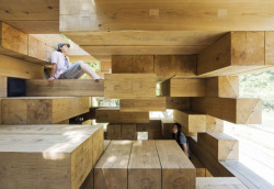 joshuaowen:  Final Wooden House by Sou Fujimoto Architects is anyone else suddenly up for a game of Jenga? 