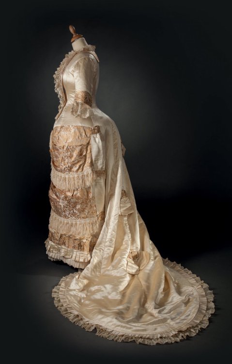 Wedding dress ca. 1879From Tessier & Sarrou