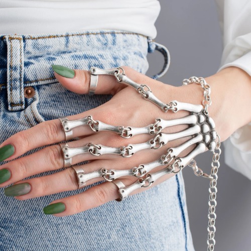 Skeleton Bracelets // Trending Silver