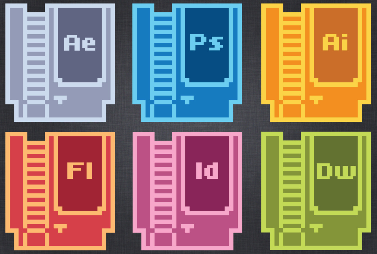 it8bit:  Adobe NES Icon Set Download it free here Created by Vincent Iadevaia Website