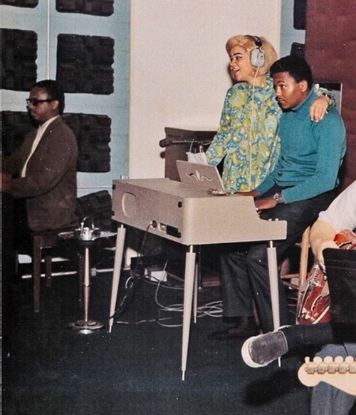 isabelcostasixties:Happy Birthday Etta James!  Etta James recording at Fame Studios circa 1967 in Mu
