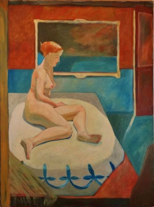 Leon Sarantos (American, http://www.leonsarantosartist.com)Waiting