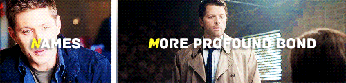 babyintrenchcoat:  deancas alphabet {merthur} 