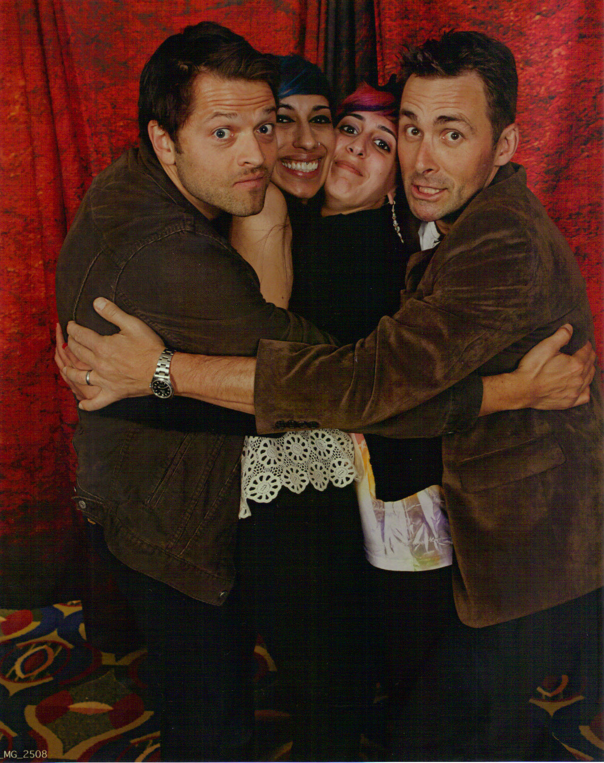 Maxx and my photo op with Misha Collins and James Patrick Stuart.  It was pretty