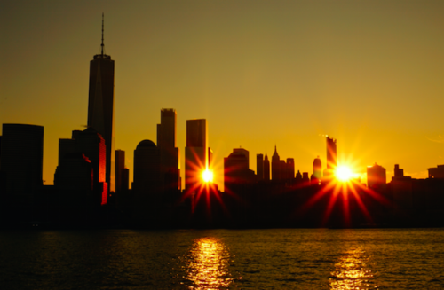 citylandscapes: Double sunburst sunrise NYC Source: Picture This Photography 