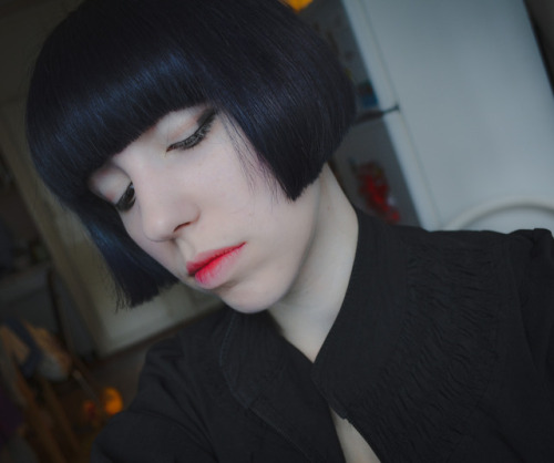 I cut my hair yesterday.. Last photo with my face was photo for say “goodbye, cute hair” xD Sorry fo