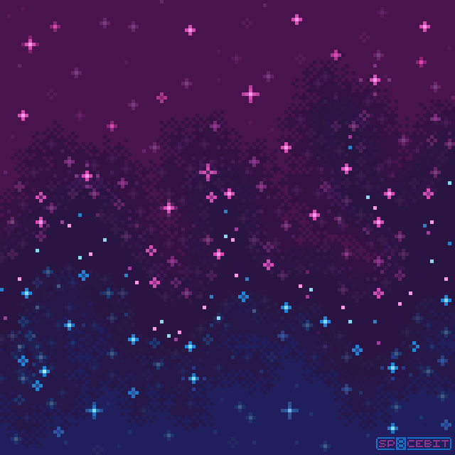 💖 💜 💙
Bi Pride Galaxy!Happy Pride Month! Be loved; be safe.
Follow for more pride flag galaxies and other 8bit space art