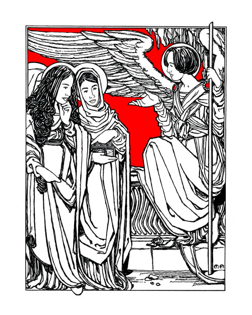 The Women at the Tomb.  Illustration for the Easter Vigil, The Revised Roman Missal, Liturgy Trainin