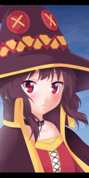 Cute witch, Megumin, Konosuba, 1080x2160 wallpaper @wallpapersmug : http://bit.ly/2EBfd6v - http://b