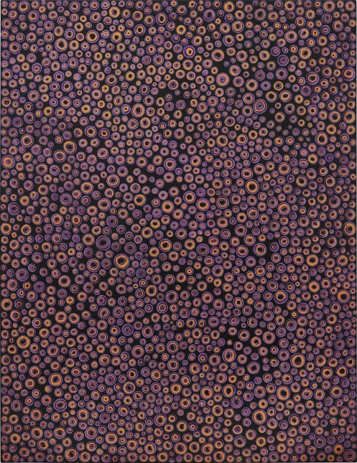 thunderstruck9: Yayoi Kusama (Japanese, b. 1929), Infinity Double Dots, 2013. Acrylic on canvas, 145