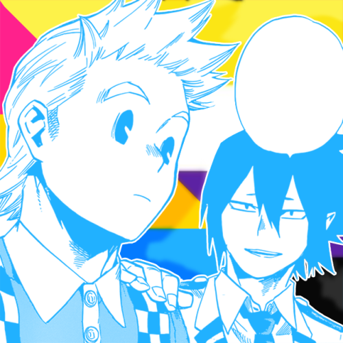 mlm-kiri: Pan / Non-binary Mirio and Amajiki icons requested by @cielafrombbFree to use, just reblog