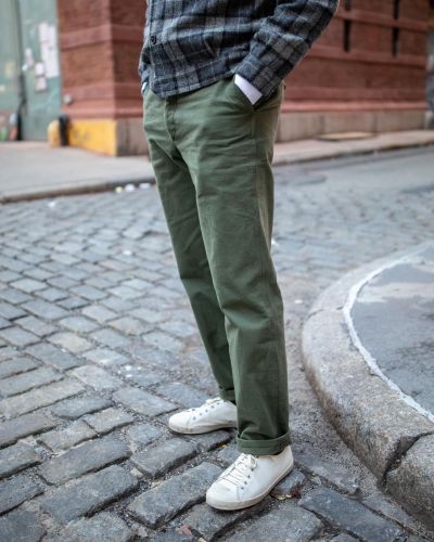 Our Army Chino takes inspiration from vintage military uniforms. Details include an integrated waistband, high rise and straight leg.
Part of our Dayware collection, they feature lapped side seams and a wider leg. Made to be washed at home, they are...