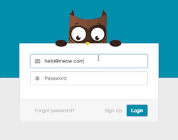littlebigdetails:  ReadMe - The owl covers her eyes while you type your password./via Jeremy Lefebvre 