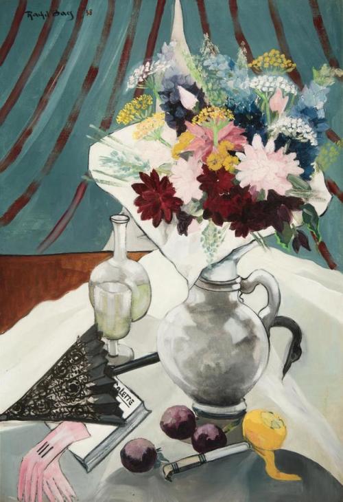 Still Life  -   Rachel Baes , 1938.Belgian,1912 - 1985 oil on canvas,51.18 x 35.43 in.    130.00  x 