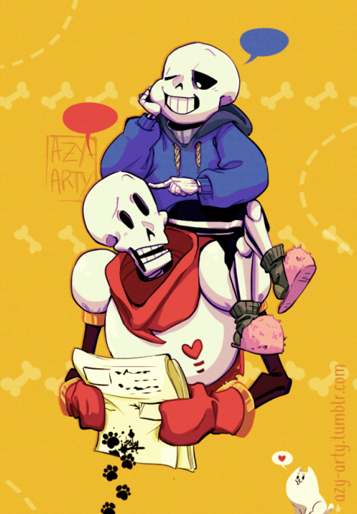 azy-arty:* “SANS, I DON’T APPEAR IN THE NEW STORY ACCORDING TO THIS ANNOYING DOG’S SCRIPT- ?”* “heh,