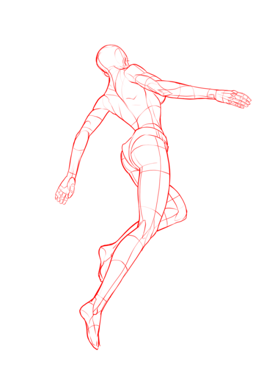 Pose Reference — Flying poses for the book of 