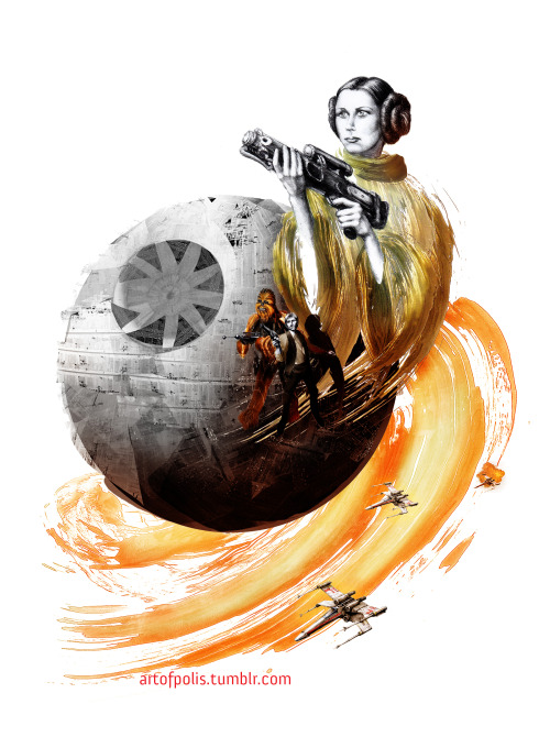 the Star Wars project. Illustrations by Paulina Sieczkowska, 2015-2016. Gwiezdne Wojny. Ilustracje: 