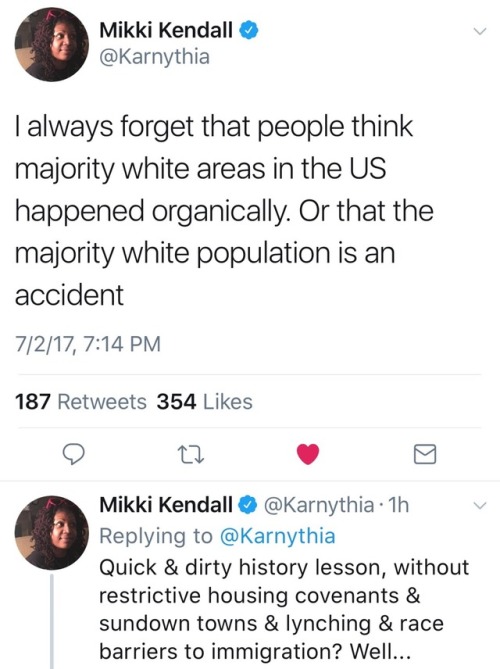 A short lesson from @karnythia.I feel like even if this wasn’t a majority white country, white sup