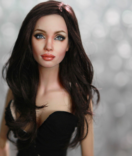 #AngelinaJolie #ooak #repainted #Doll by ncruz.com on eBay now for auction at: www.eb