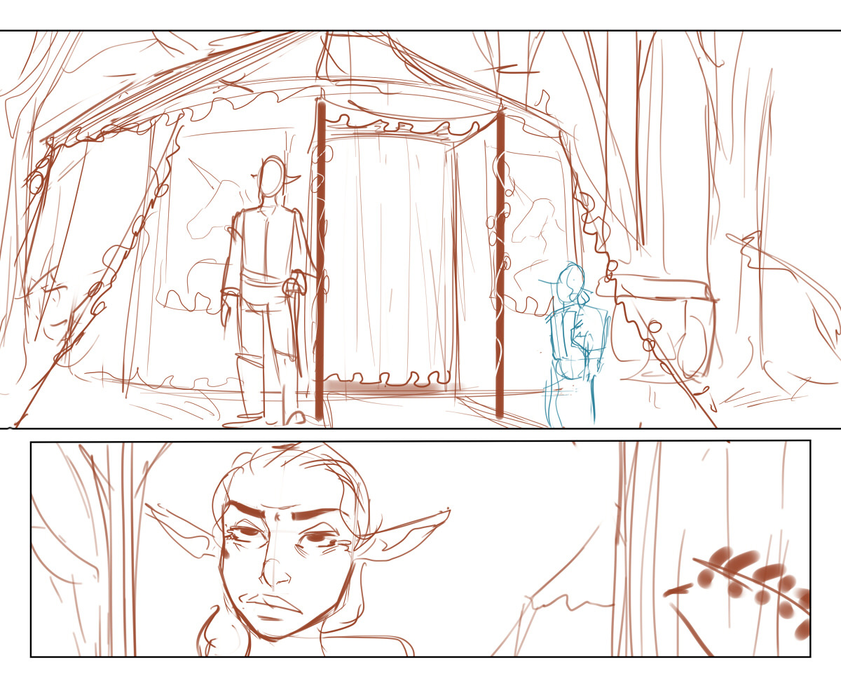 Aaand there. Vera brings the cuffs to Ailduin. This tent is about to get busy! I