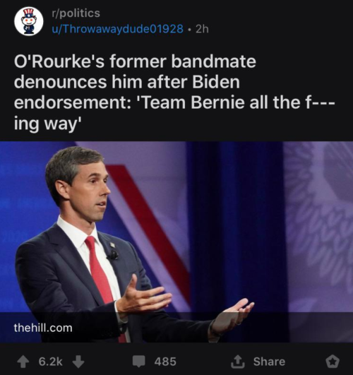 Bernie supporters on reddit are so salty that they have upvoted this article to the top of their pol