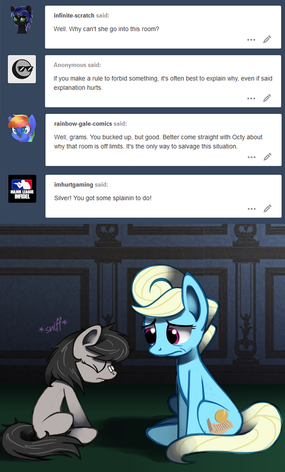 ask-canterlot-musicians:It’s time we had a talk. ;w; &lt;3