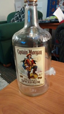 veroisvoinic:  veroisvoinic:  Made two new bongs this week! And two new happy customers!  #mine #bongs #bottlestobongs #captainmorgan #jackdaniels