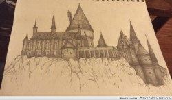 mugglenetmemes:  My sister drew Hogwarts