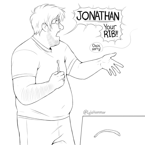 lylahammar: When Jon’s lost in thought, he has a habit of pacing around the house while holdin